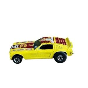 Vintage Hot Wheels 1977 Mustang Show Hoss II Yellow Blackwall Funny Car